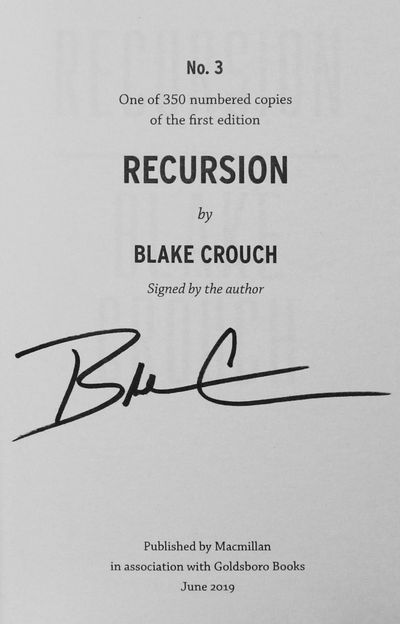 Image for Recursion (Signed, Limited)